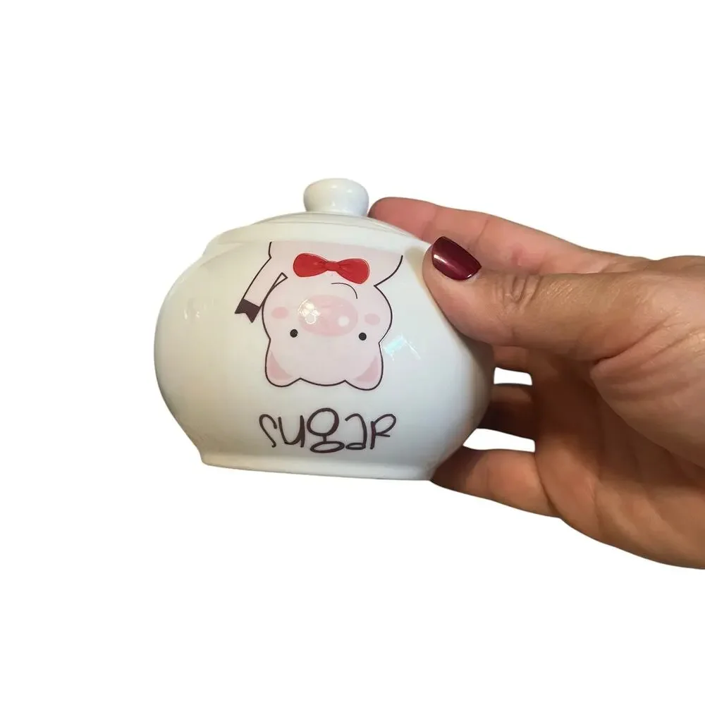 Haus Pig 3 Piece Teapot Set Creamer Sugar